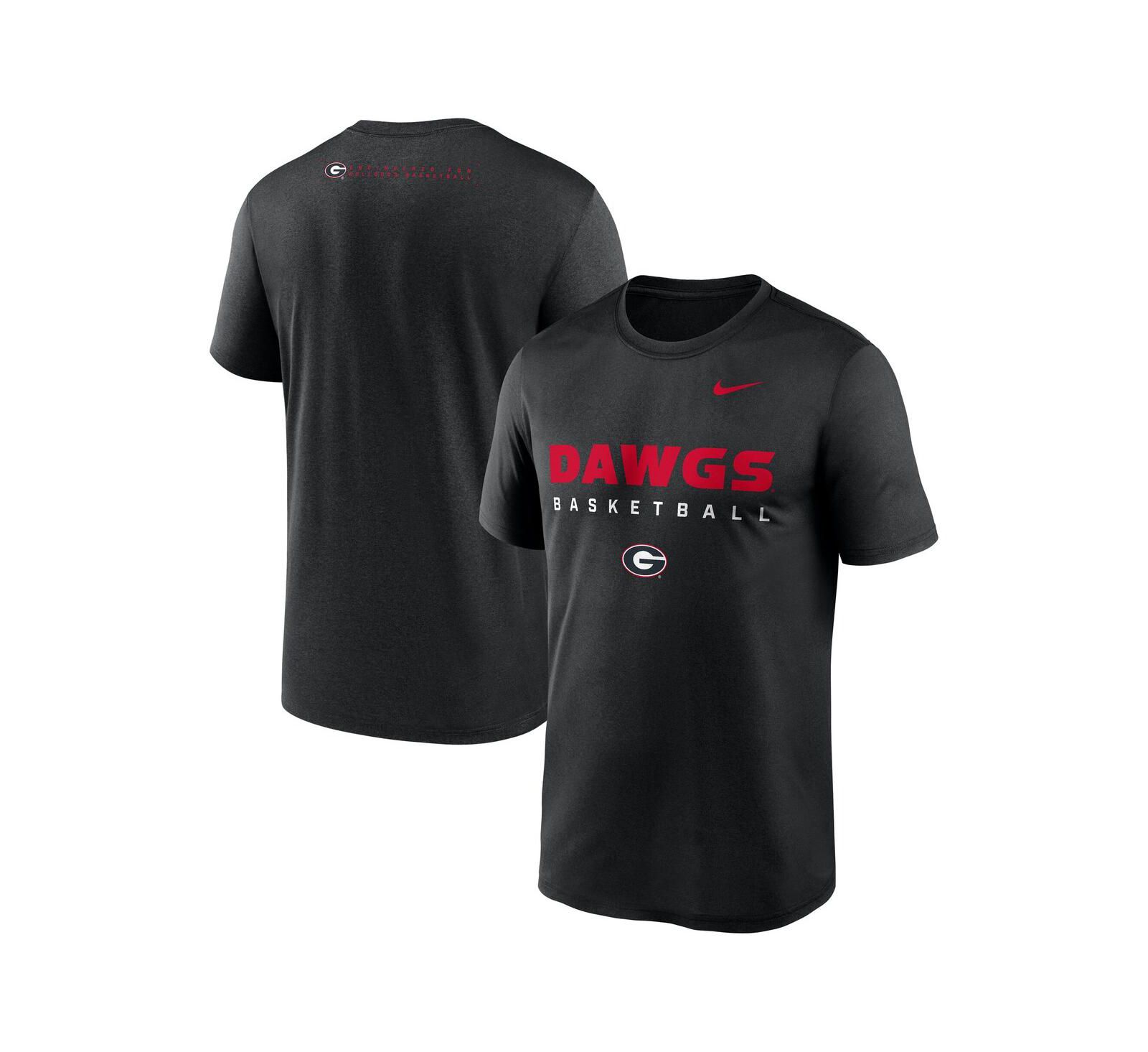 Мужская футболка Nike Men's Black Georgia Bulldogs 2025 Courtside Basketball Legend Dri-FIT T-Shirt