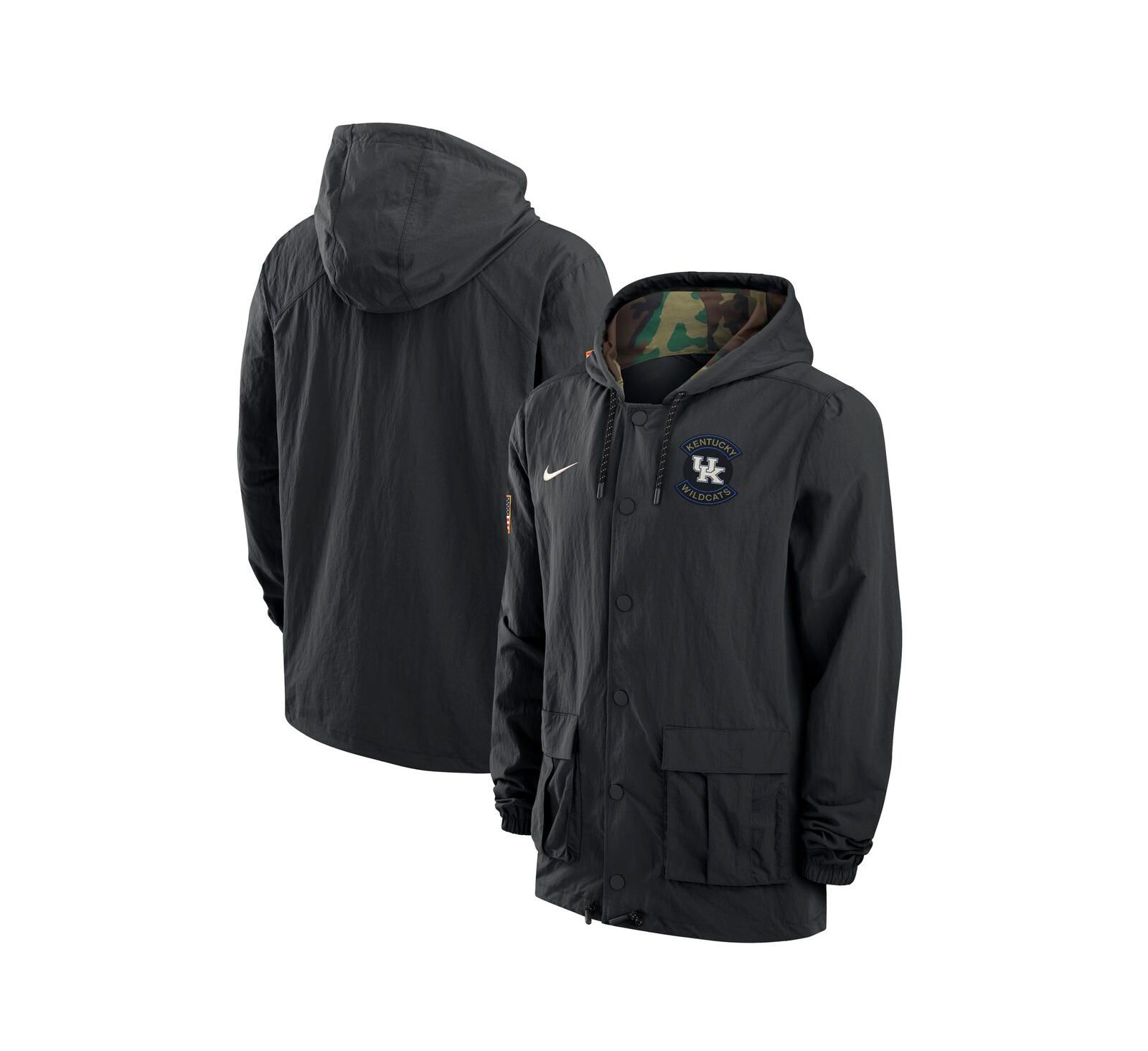 Nike Men's Black Kentucky Wildcats 2025 NCAA Military Appreciation Full-Snap Jacket