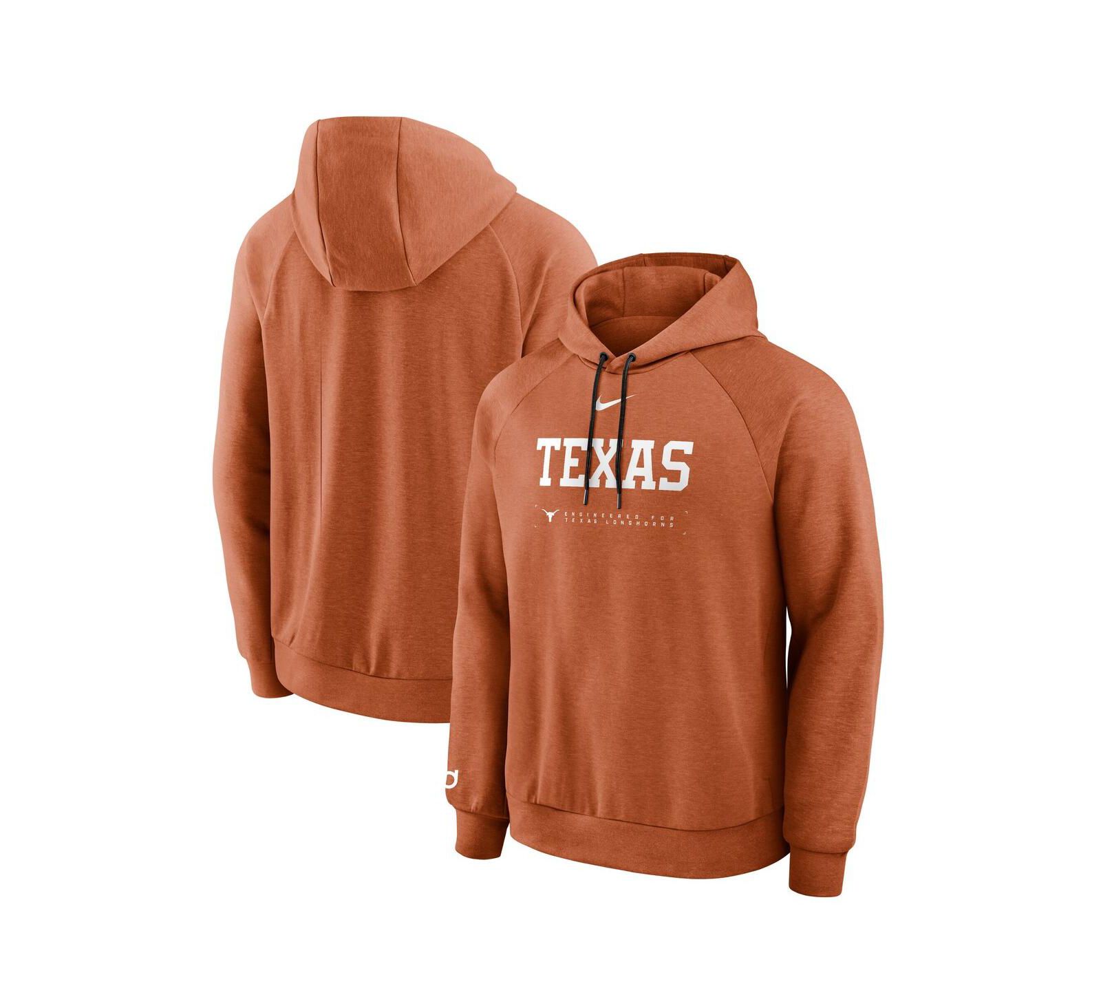 Nike Men's Texas Orange Texas Longhorns 2025 Courtside Basketball Practice Raglan Dri-FIT Hoodie