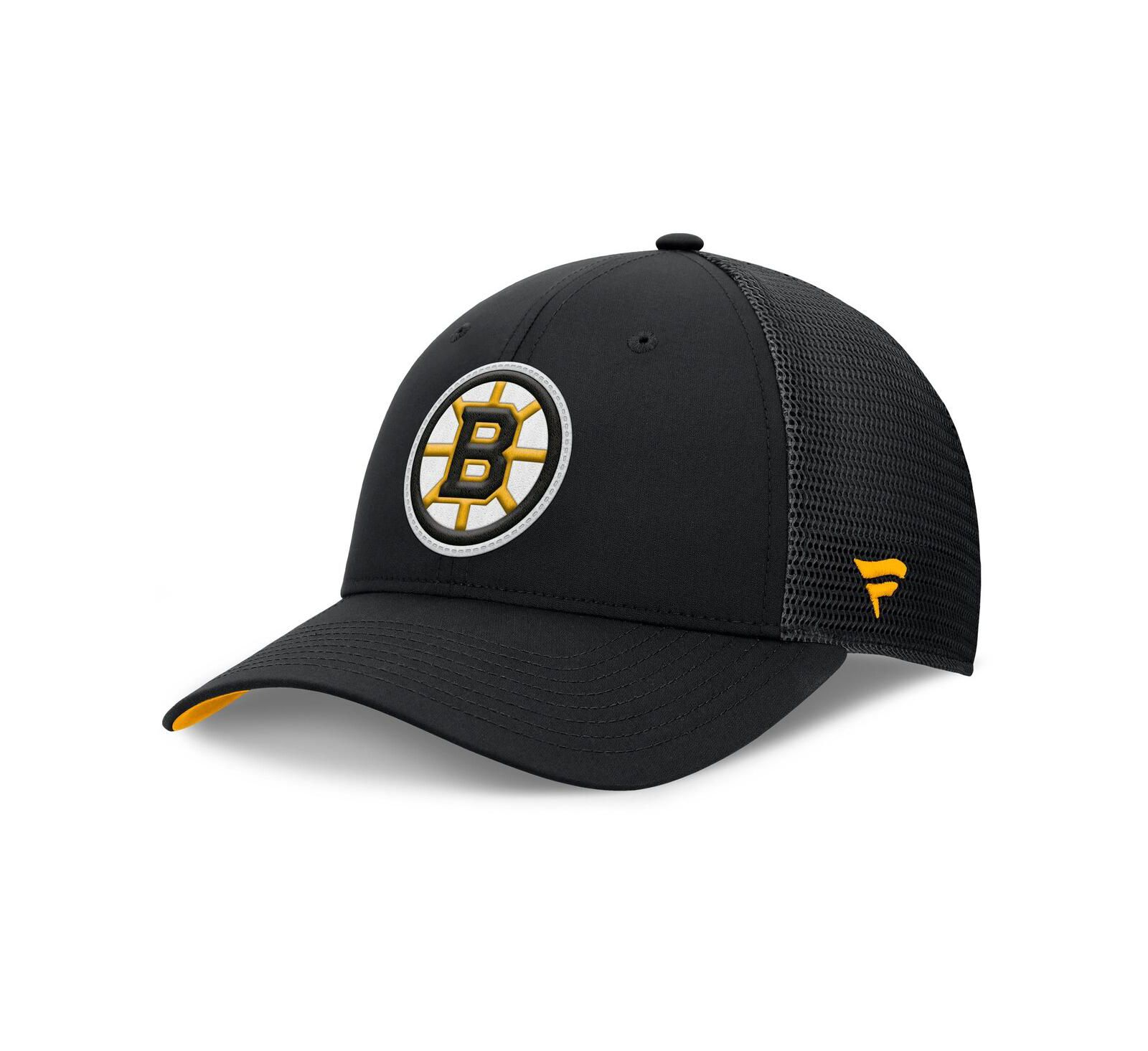 Мужская кепка Fanatics Boston Bruins Authentic Pro Home Ice Trucker, черная, регулируемая