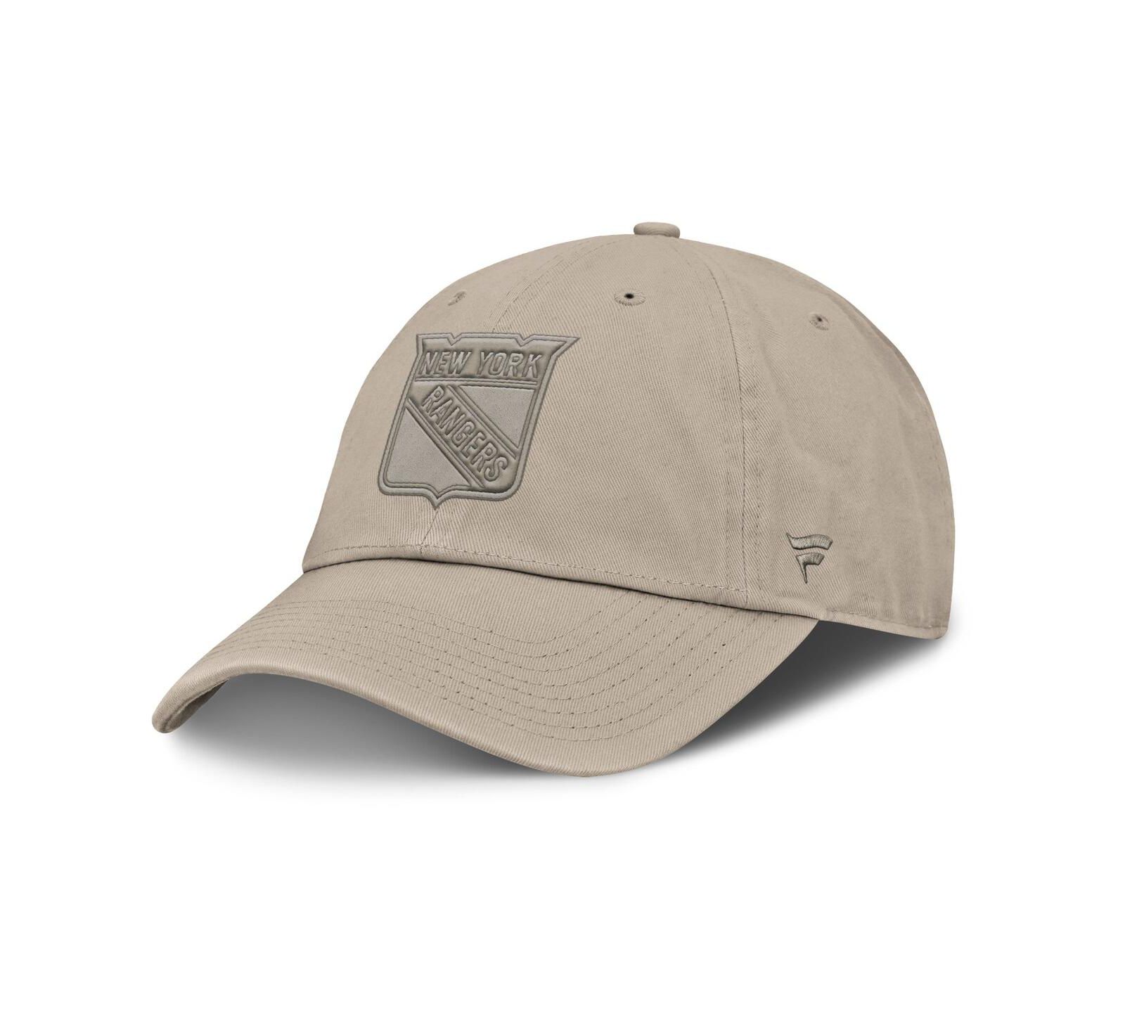 Кепка Fanatics Men's Tan New York Rangers Authentic Pro Road регулируемая