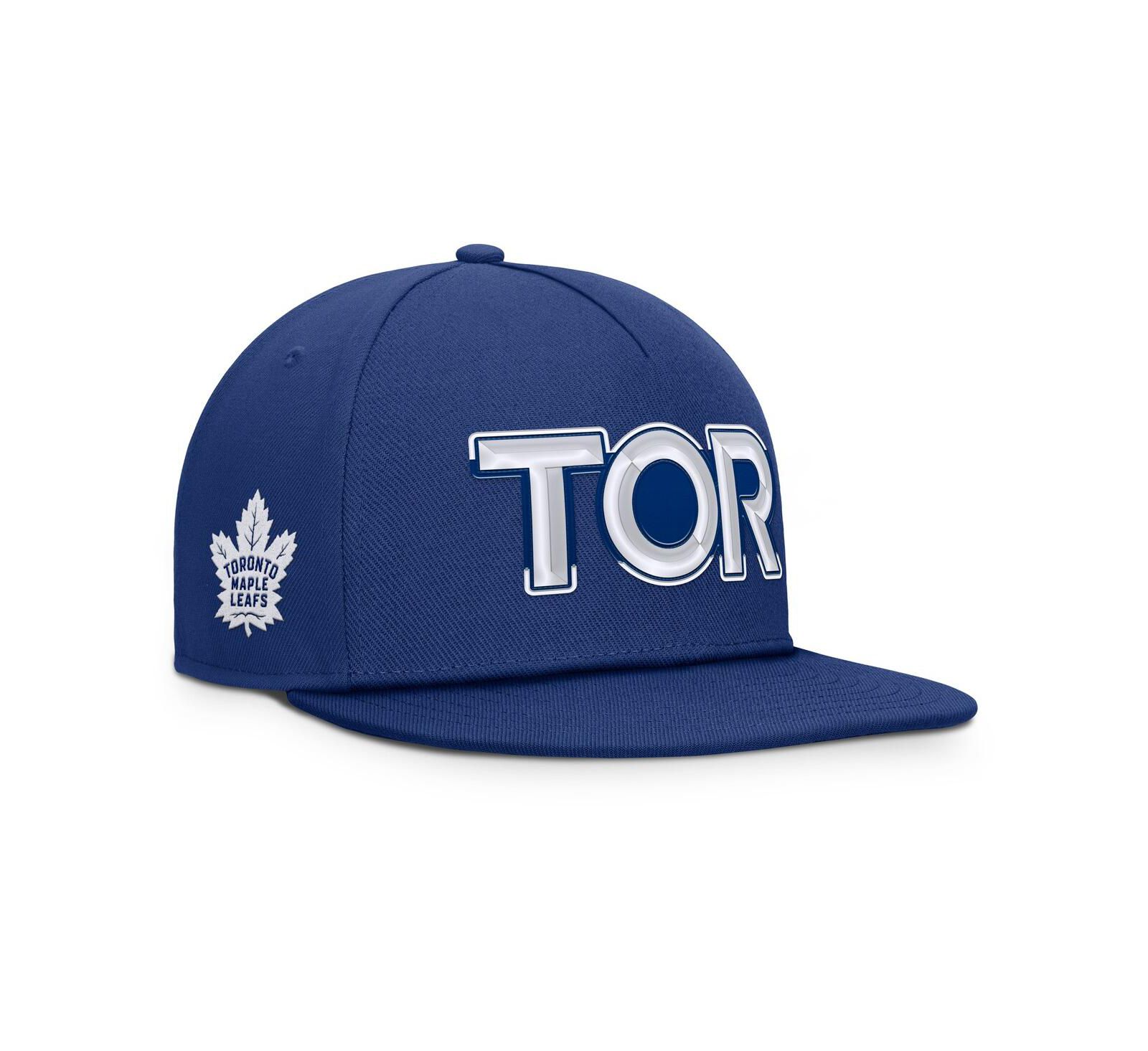 Fanatics Men's Blue Toronto Maple Leaf's Authentic Pro Rink Team Code Snapback Hat