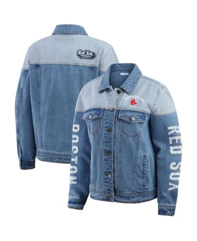 WEAR by Erin Andrews Women's Boston Red Sox Full-Button Denim Jacket