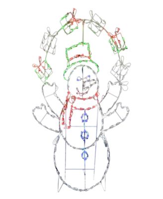 Puleo International 5' 2D Outdoor Snowman Christmas Holiday Décor