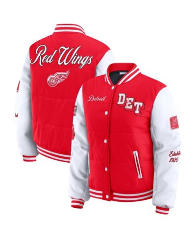Женская пуховая куртка WEAR by Erin Andrews Detroit Red Wings Varsity красно-белая