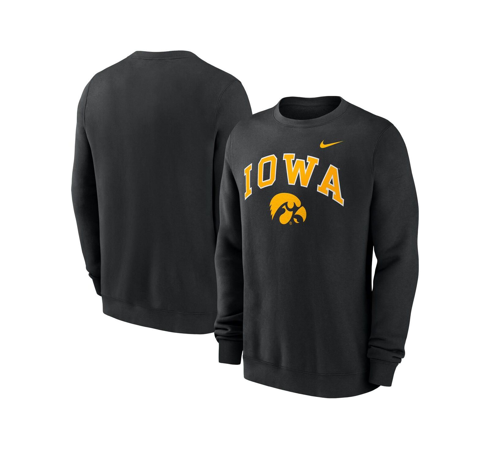 Мужское свитшот Nike Black Iowa Hawkeyes Arch Pullover