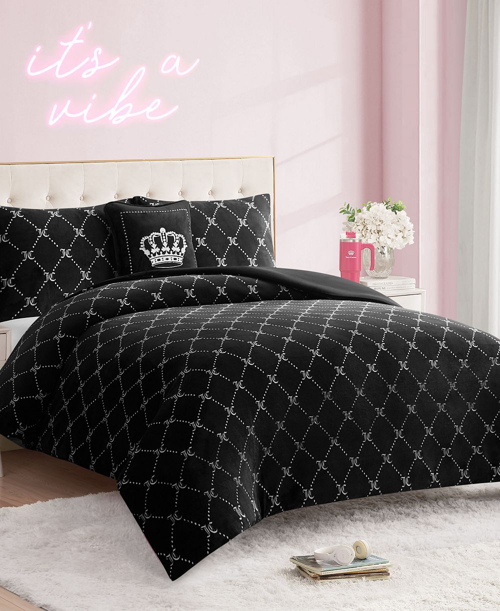 Juicy Couture плюшевый двусторонний комплект из 4 предметов, Full/Queen