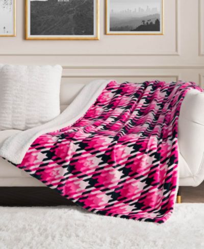 Мягкий двусторонний плед Juicy Couture Plush Reversible Sherpa, 50"x 60"