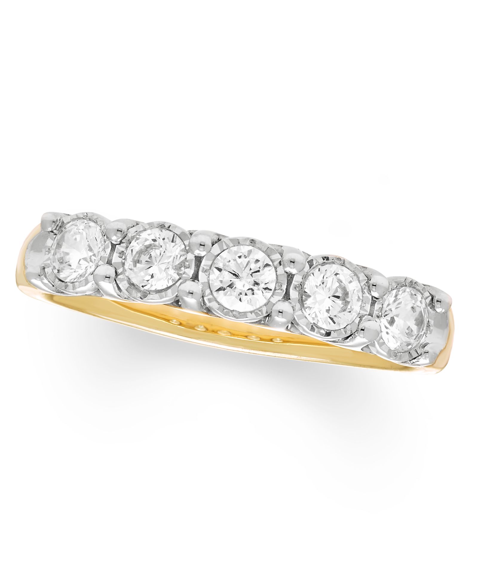 Кольцо с бриллиантами Macy's (1/2 ct. t.w.) из двухцветного золота 14k