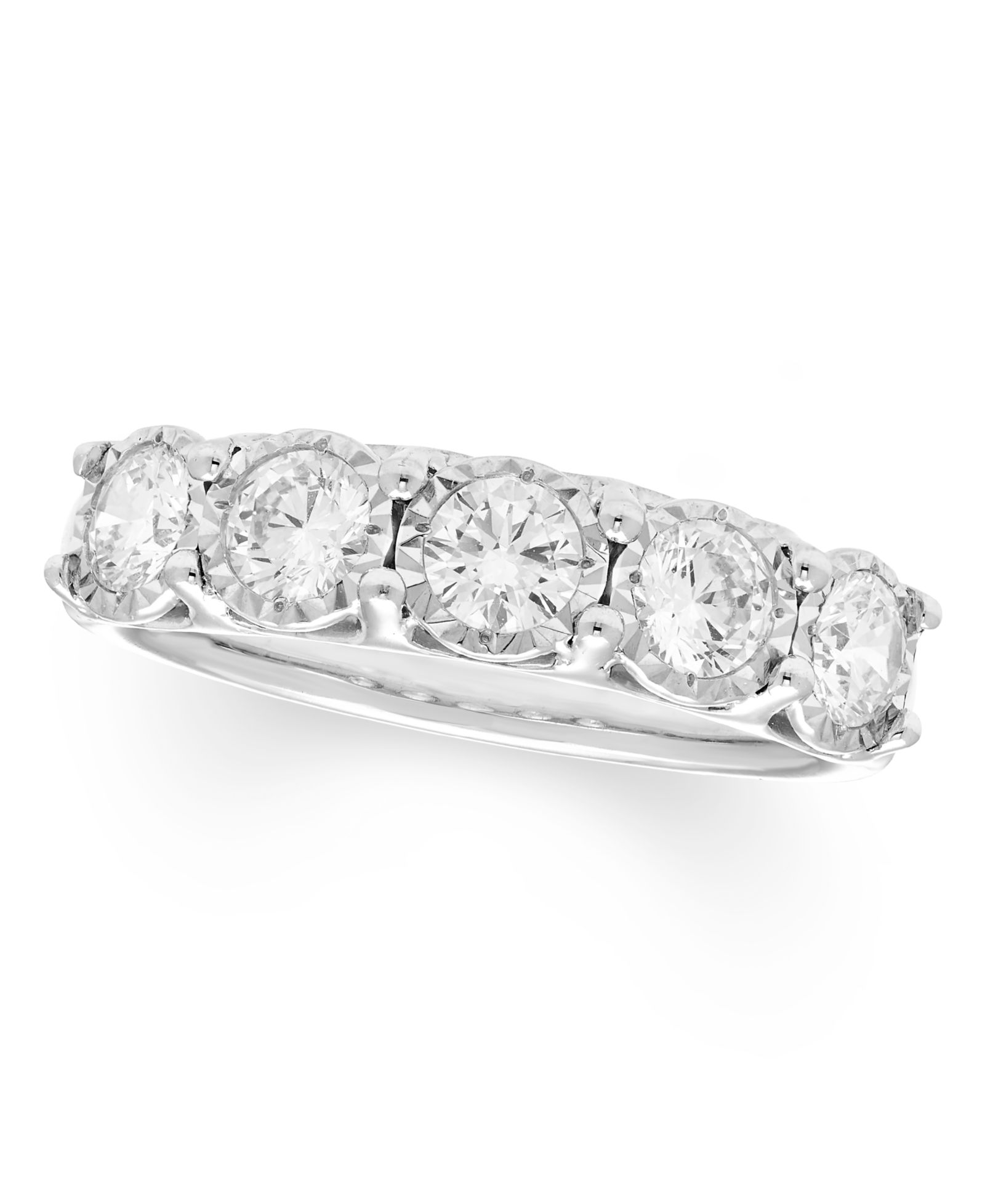 Кольцо с бриллиантом Macy's Diamond Band 14k White Gold