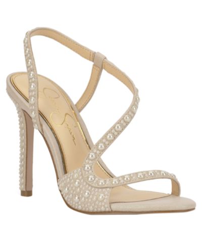 Jessica Simpson Women's Jaycin Barely-There Pearl Embellished Sandals