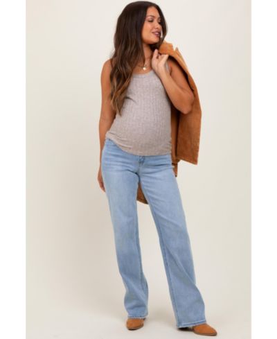Pinkblush Women's Light Blue Washed Relaxed Straight Leg Jeans