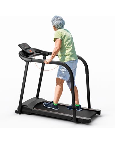 SKONYON 2.5 HP Walking Treadmill with Long Handrails for Seniors
