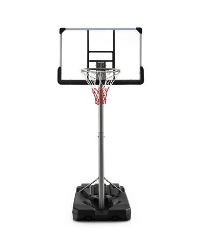 Basketball Hoop with 5.4-6.6 FT Adjustable Height and 50 Inch Backboard in Black, Kids Driveway Stand