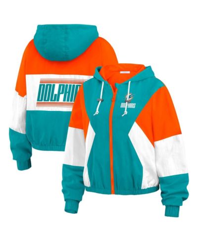 WEAR by Erin Andrews Женская ветровка Miami Dolphins с цветовым блоком, размер Plus
