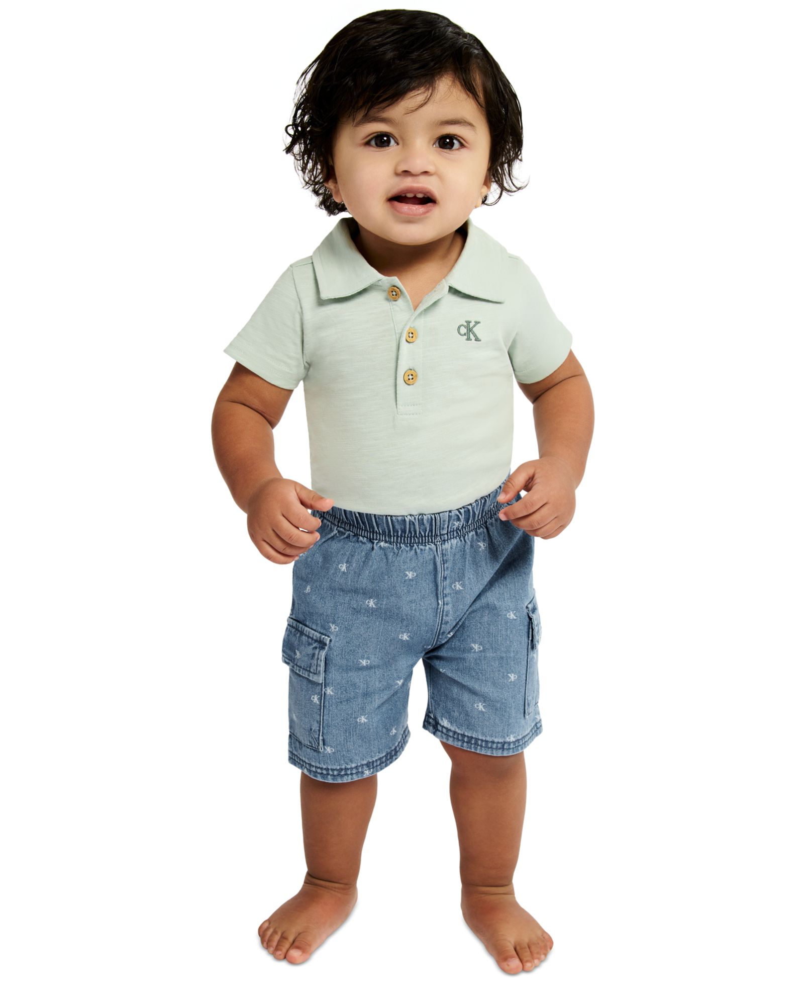 Детский комплект из боди и шорт Polo Calvin Klein, 2-Piece Set