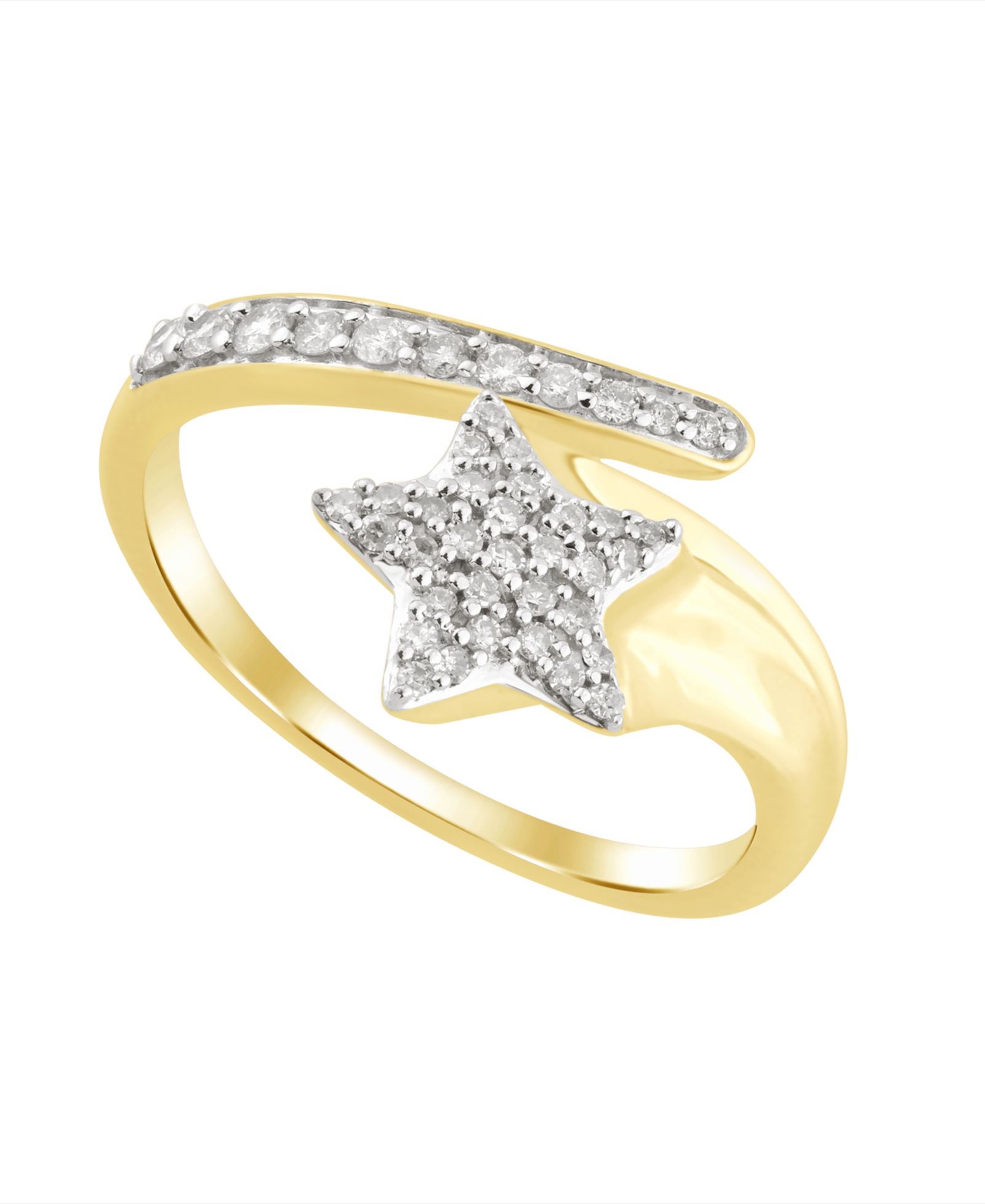 Кольцо Macy's Diamond Ring (1/4 ct. t.w.) в 10k Yellow Gold
