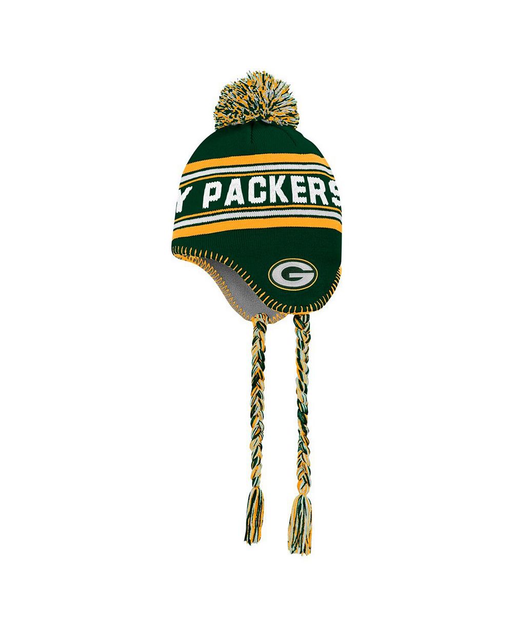 Outerstuff Шапка с помпоном и жаккардовым узором Green Bay Packers для мальчиков и девочек