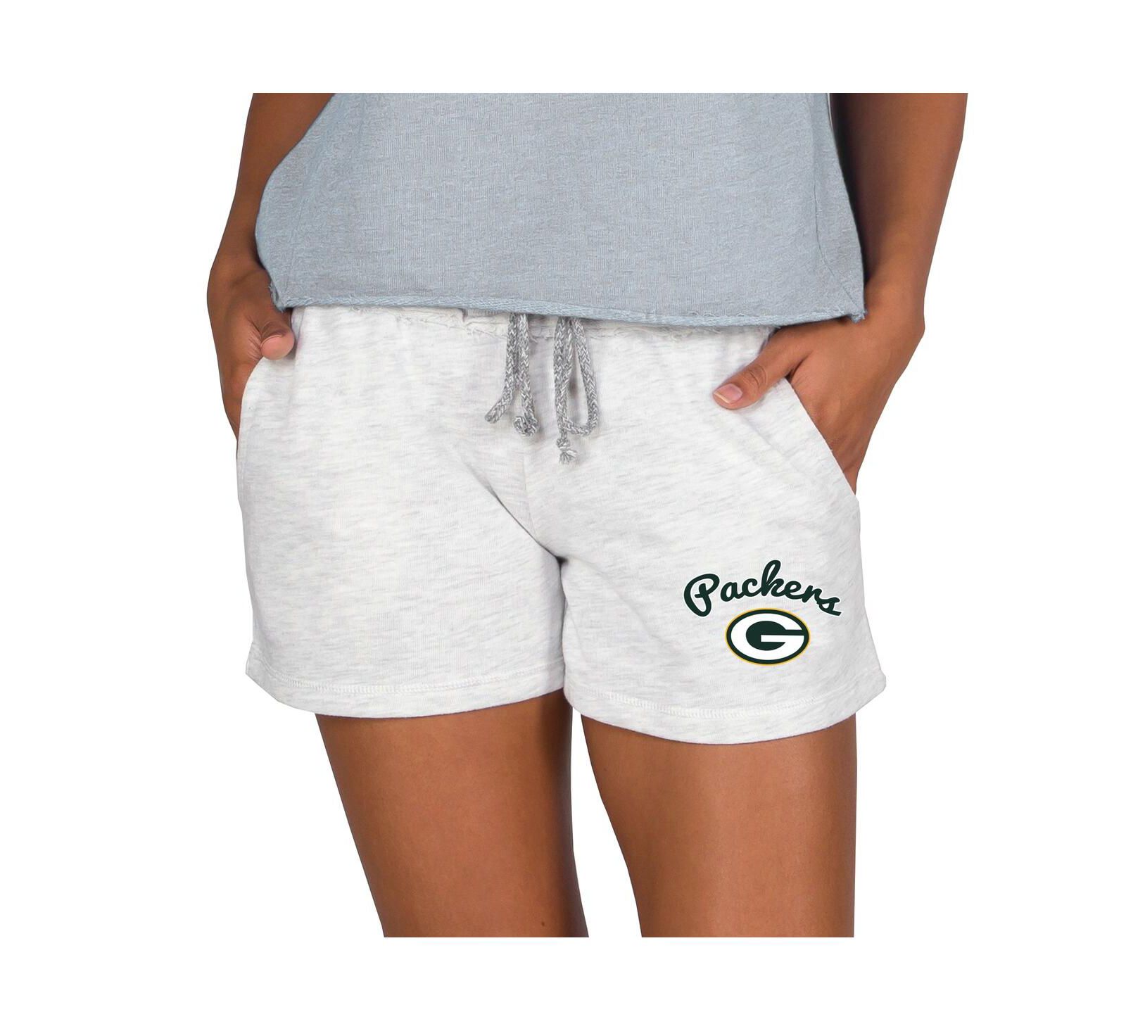 Concepts Sport Women's Oatmeal Green Bay Packers Mainstream Terry Lounge Shorts