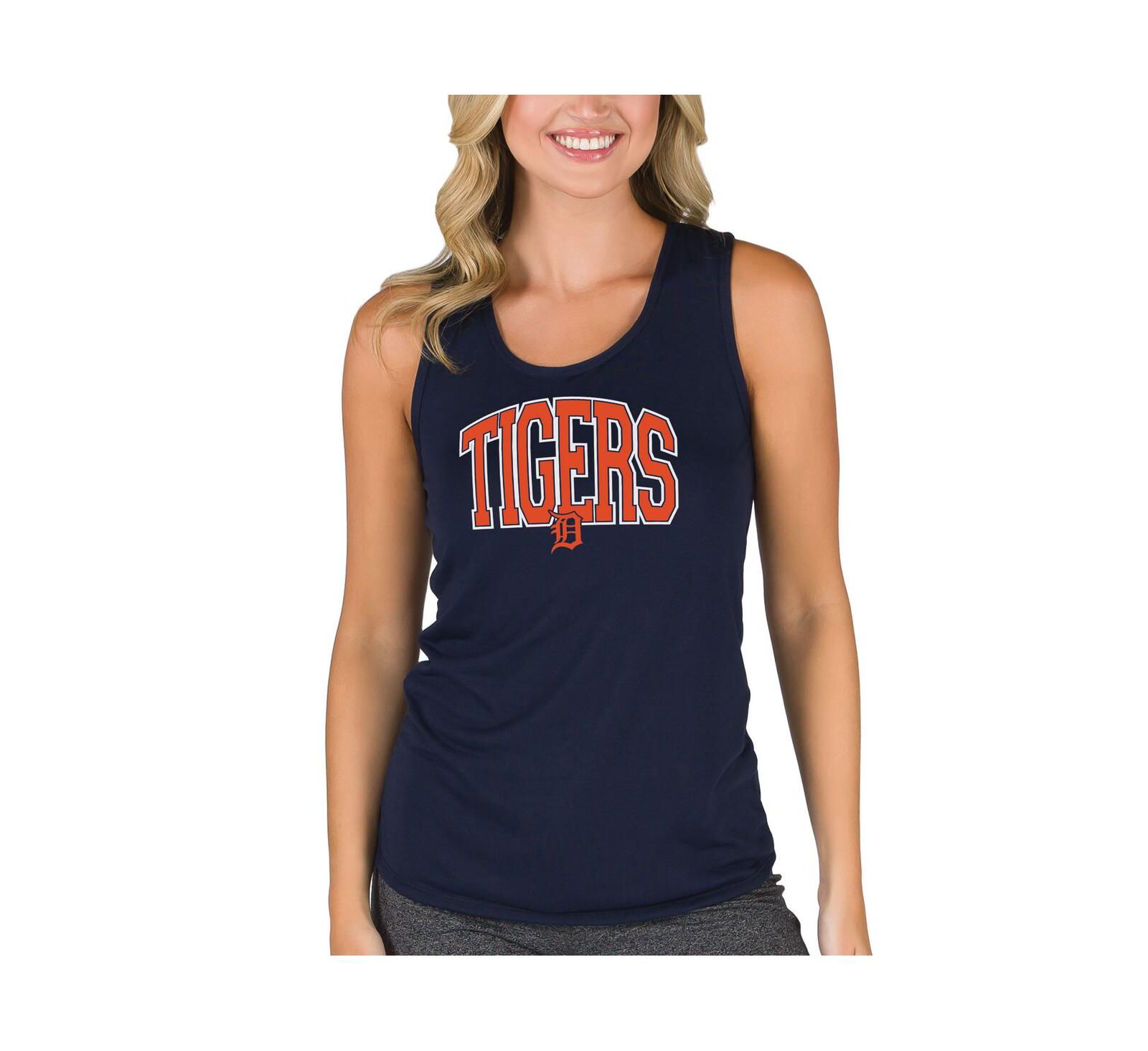Женский топ Concepts Sport Women's Navy Detroit Tigers Marathon Racerback