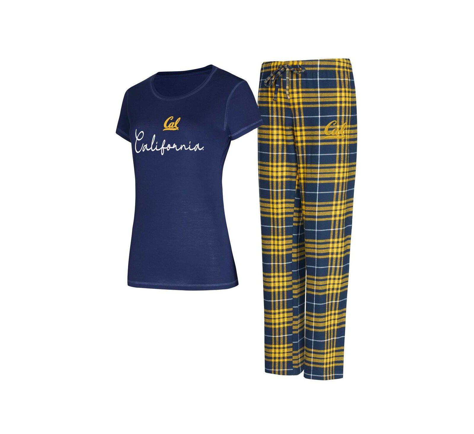 Concepts Sport Женский комплект из 2 предметов Navy Cal Bears Vector Top и Flannel Pants Sleep Set