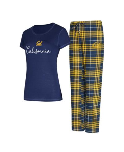 Concepts Sport Женский комплект из 2 предметов Navy Cal Bears Vector Top и Flannel Pants Sleep Set