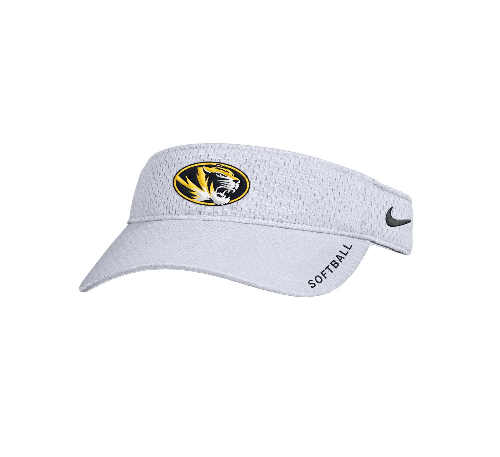Nike Мужская бейсболка Missouri Tigers On-Field Softball Authentic Ace Performance с регулируемым козырьком, белая