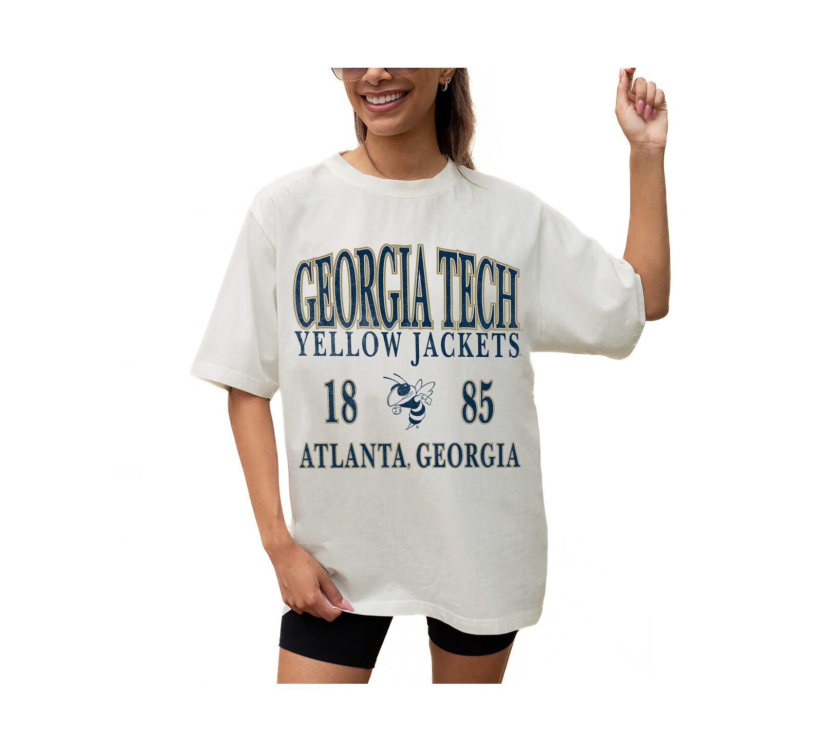 Gameday Couture Women's Cream Georgia Tech Yellow Jackets Unity Oversized T-Shirt