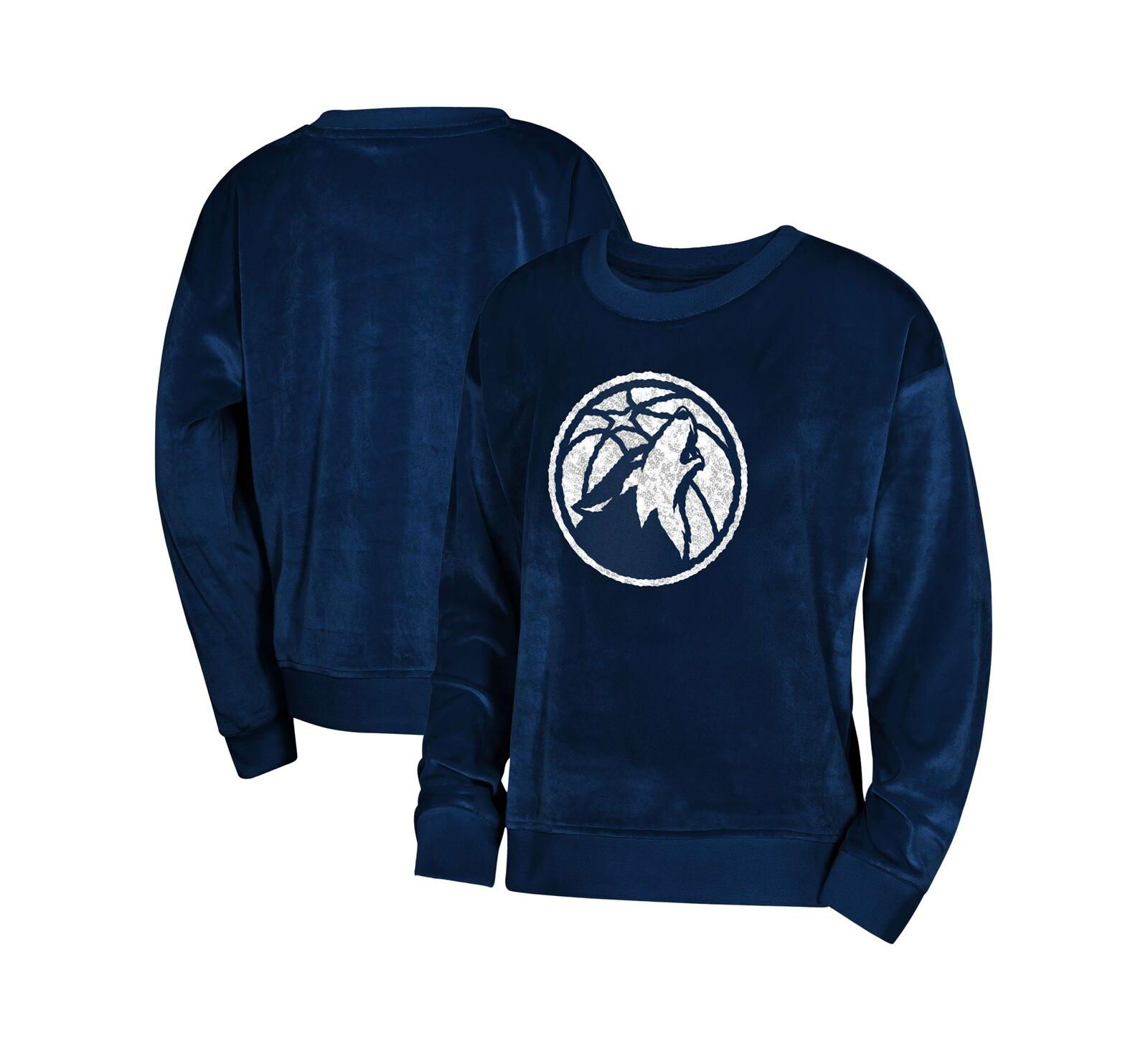 Свитшот Outerstuff Navy Minnesota Timberwolves для мальчиков и девочек
