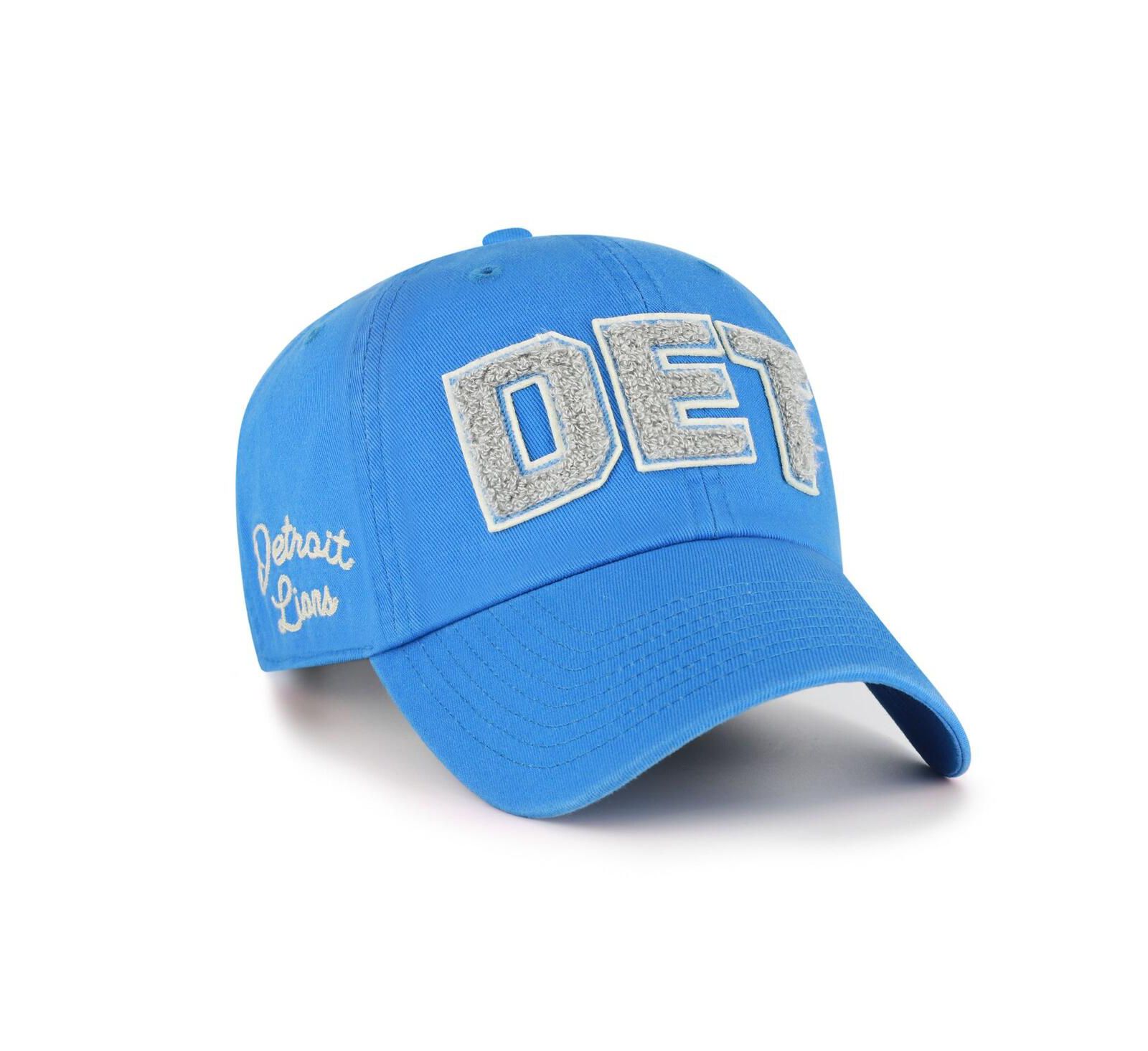 Женская кепка '47 Brand Blue Detroit Lions Zoey Clean Up Adjustable
