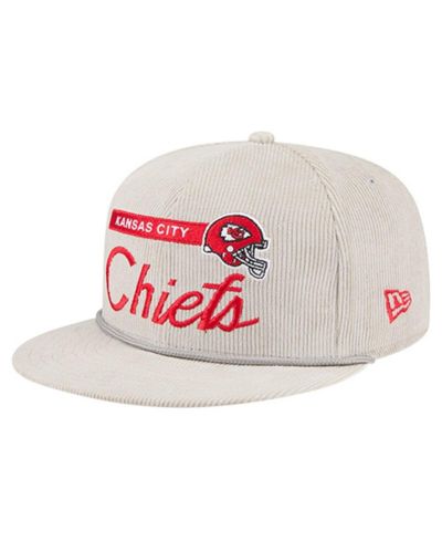 New Era Мужская кепка Kansas City Chiefs Cord Rope Corduroy 9FIFTY Snapback, серая