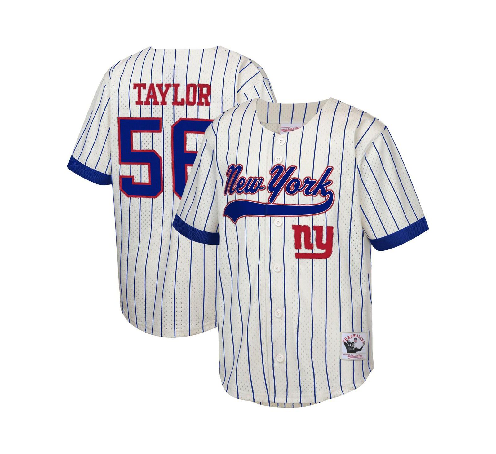 Бейсбольная джерси Mitchell & Ness Lawrence Taylor New York Giants Retired Player Name & Number