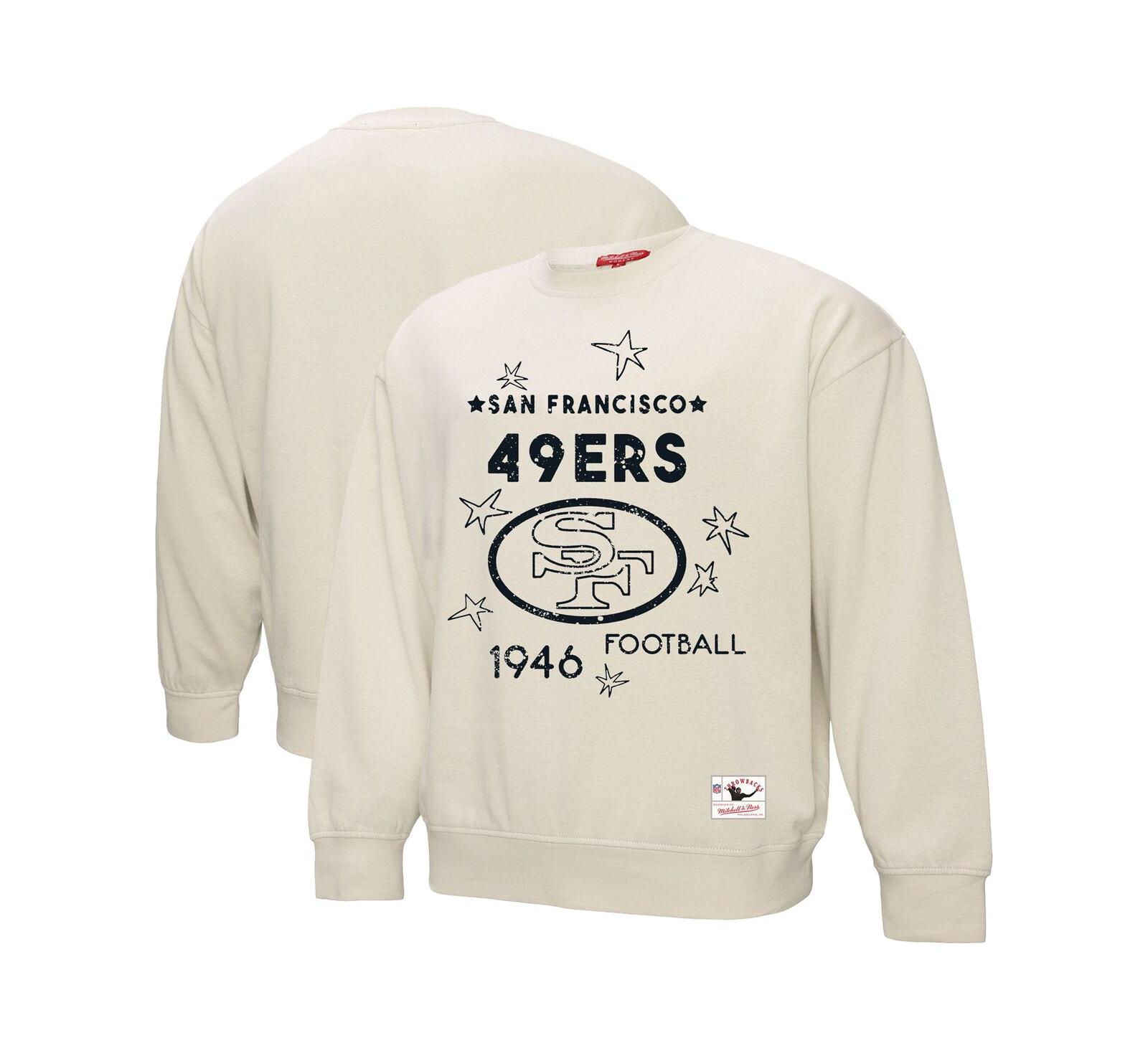 Женское свитшот-худи Mitchell & Ness Cream San Francisco 49ers Plus Size