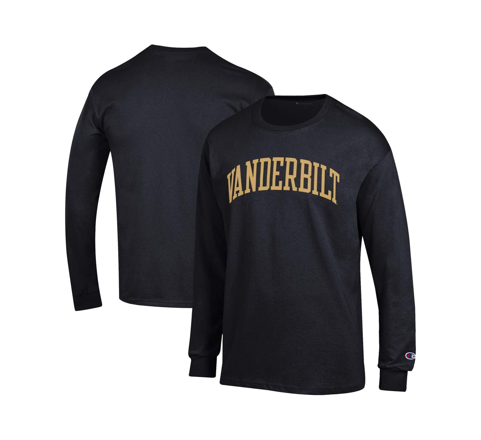 Champion Men's Black Vanderbilt Commodores Basic Arch Long Sleeve T-Shirt