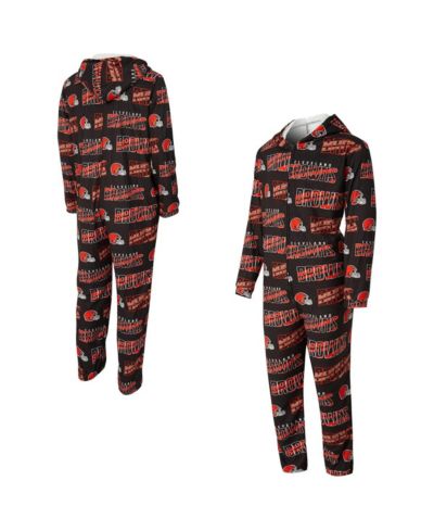 Мужской комбинезон Concepts Sport Brown Cleveland Browns Shuffle с микрофлесом и полной молнией