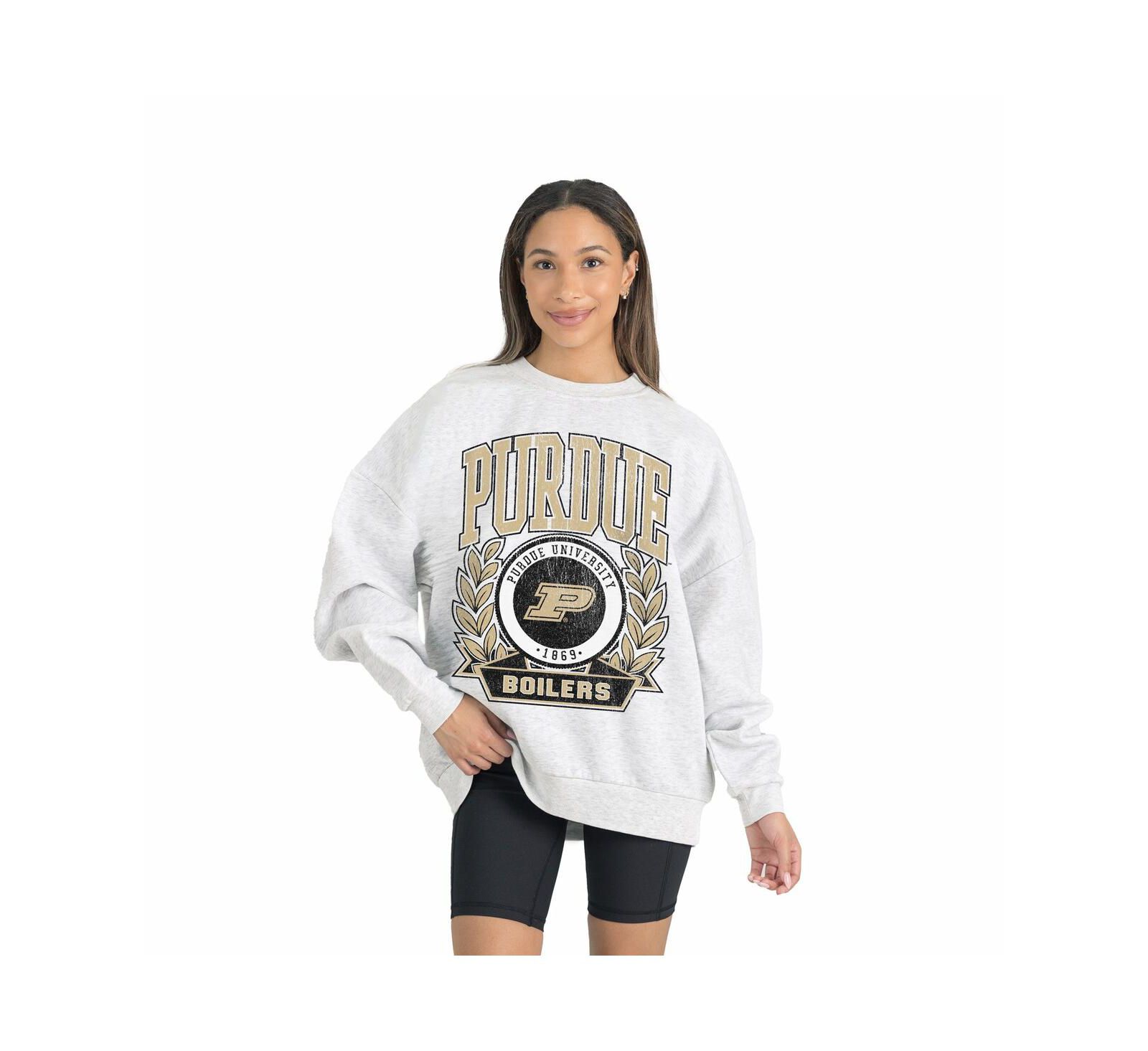 Женская толстовка Gameday Couture Purdue Boilermakers Premium Fleece Drop Shoulder Oversized