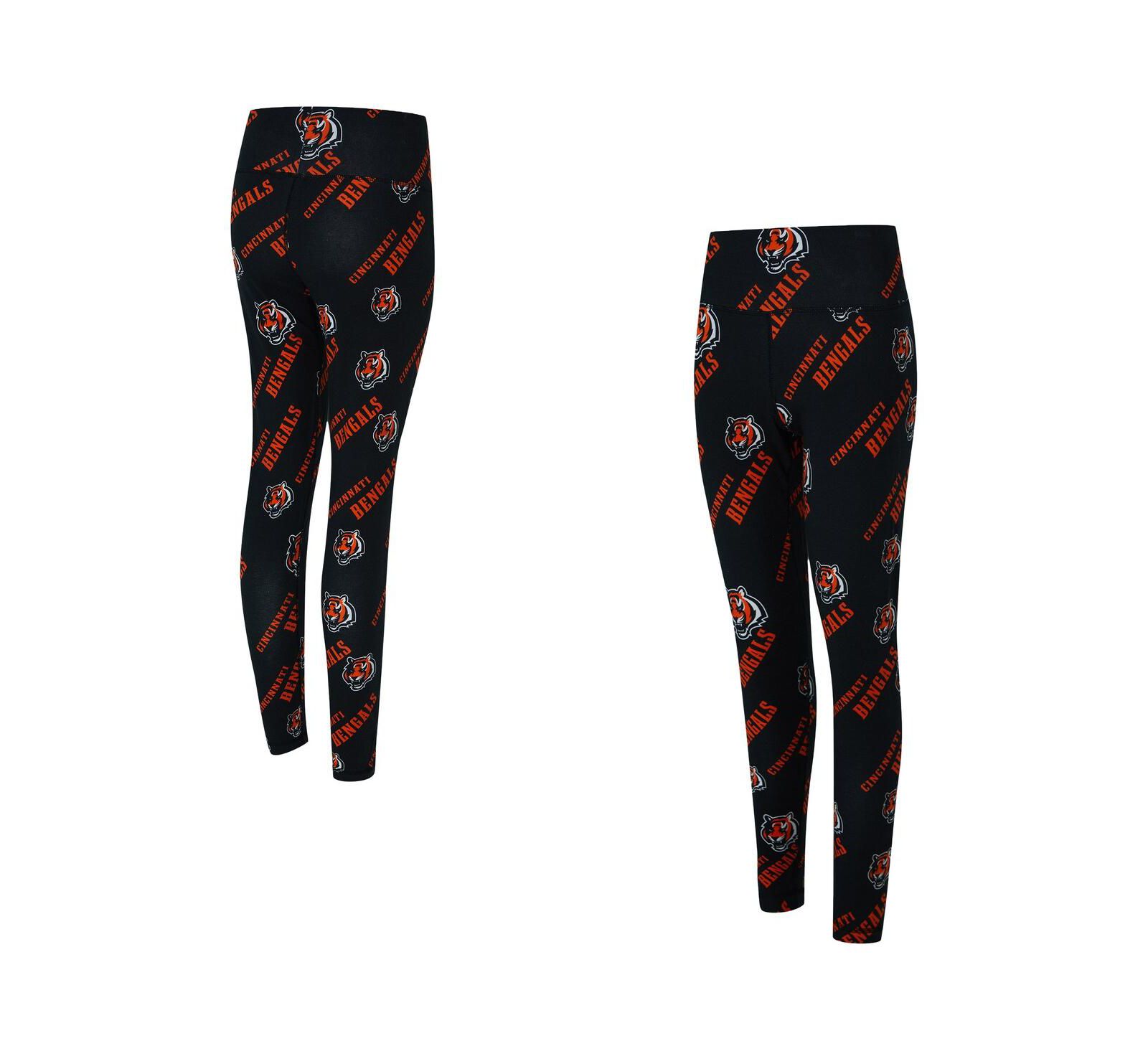 Женские леггинсы Concepts Sport Black Cincinnati Bengals Mosaic Allover Print