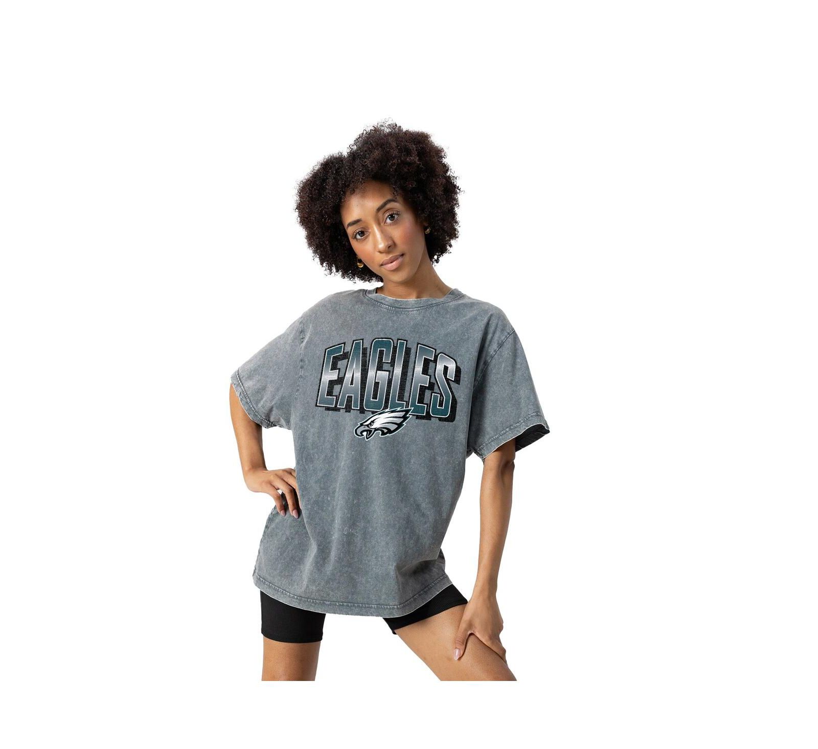 Женская футболка Gameday Couture Philadelphia Eagles Oversized Snow Wash, серая