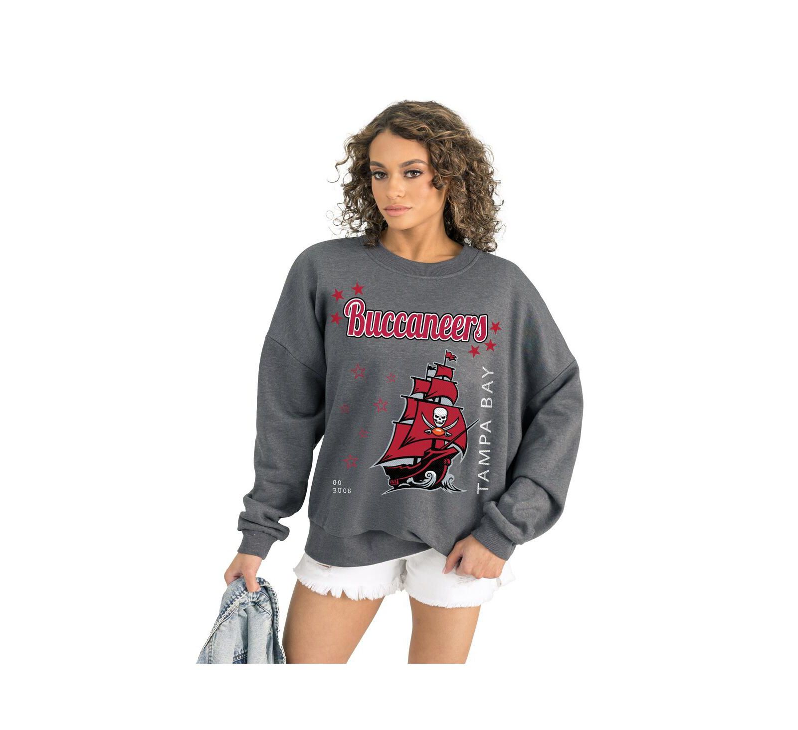 Женская флисовая толстовка Gameday Couture Tampa Bay Buccaneers Ready to Rumble серого цвета