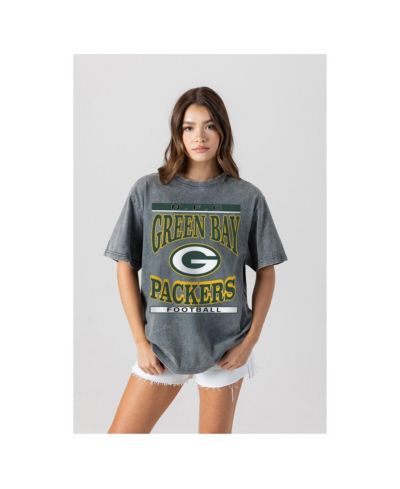 Gameday Couture Женская футболка oversized Green Bay Packers Classic Grind Washed Gray