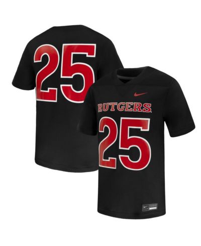 Мужская игровая джерси Nike Rutgers Scarlet Knights Untouchable Replica, черная