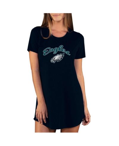 Concepts Sport Women's Black Philadelphia Eagles Marathon Knit Nightshirt