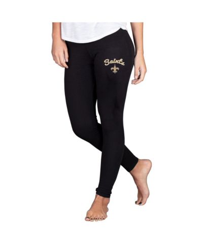 Женские легкие леггинсы Concepts Sport для отдыха, цвет Black, New Orleans Saints