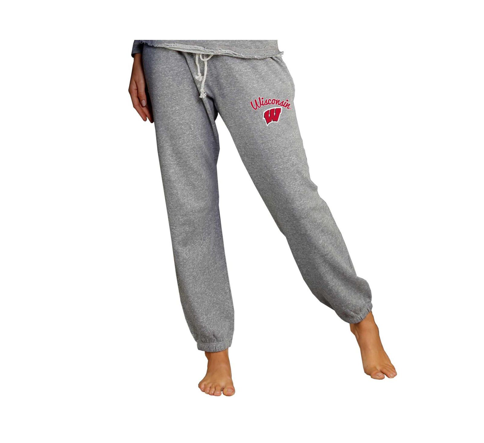 Concepts Sport Women's Gray Wisconsin Badgers Mainstream Knit Jogger Pants