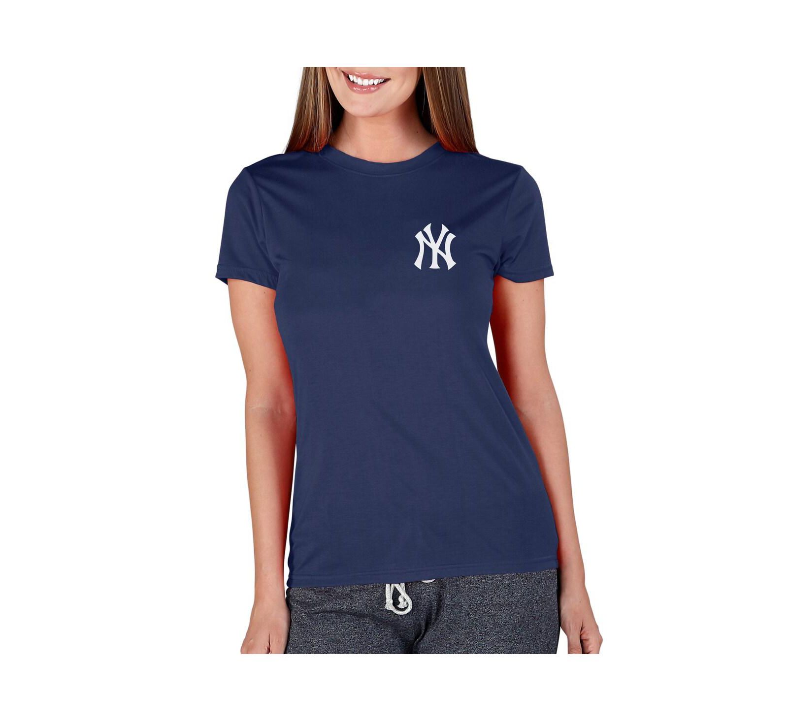 Женский трикотажный топ Concepts Sport Navy New York Yankees Marathon