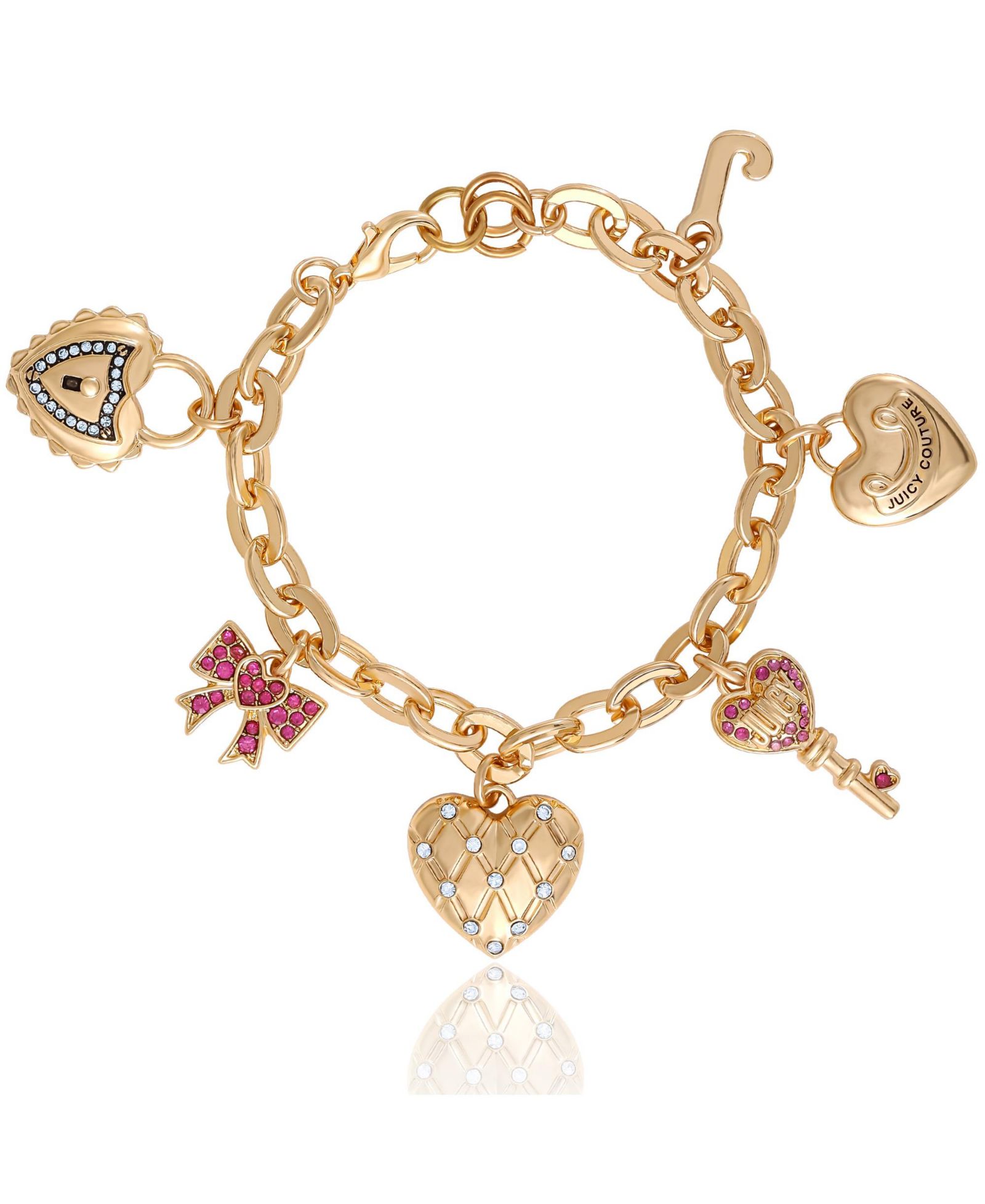Браслет Juicy Couture Heart & Key Charm Bracelet