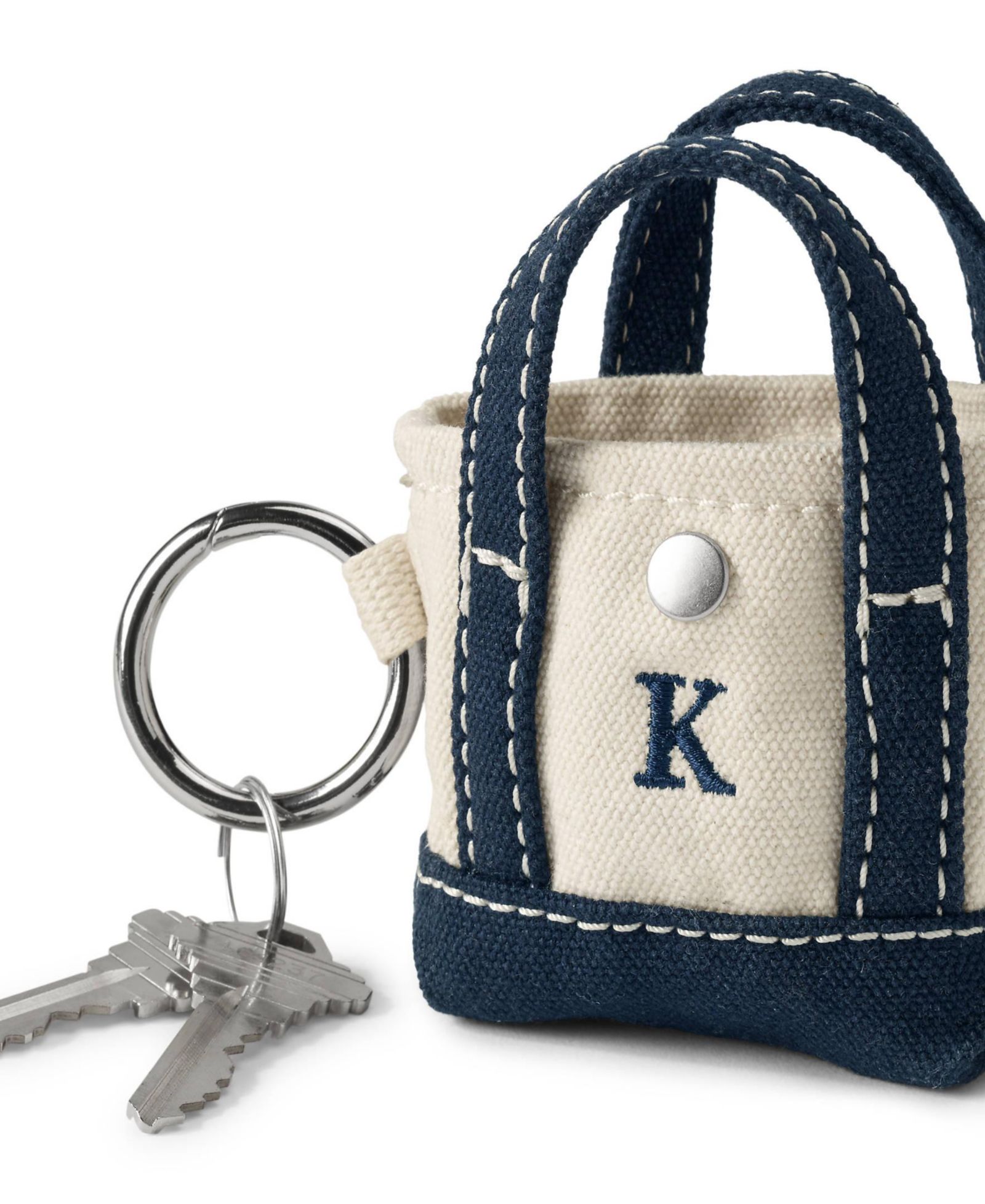 Микро-сумка-тоут Lands' End Pre-Monogrammed Letter K Micro Canvas