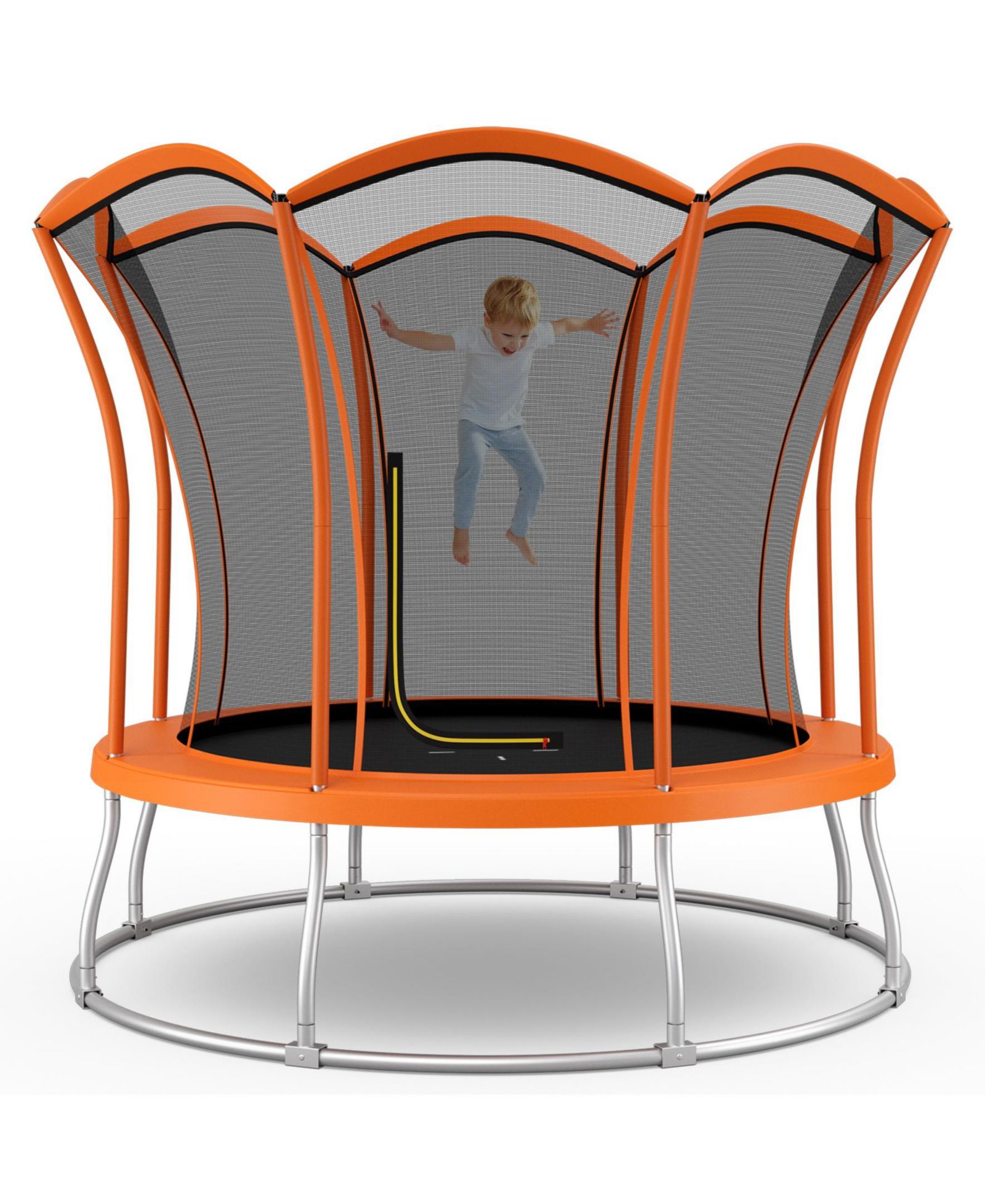 Батут Sugift с рамой из оцинкованной стали 10 Feet Orange