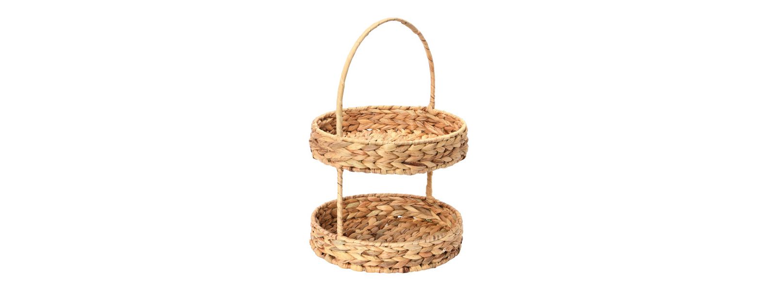 Household Essentials поднос из гиацинта 2 яруса, Natural