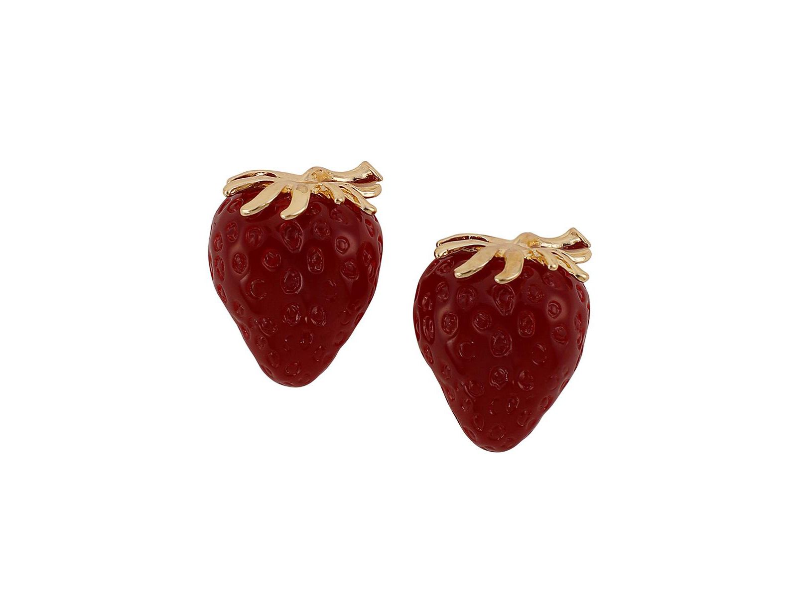 SOHI Berry Red Strawberry Stud Earrings